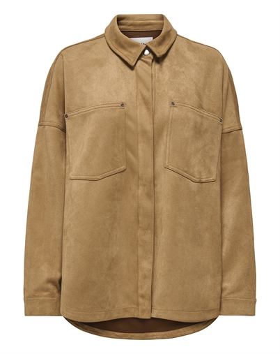 Only - ONLJanine - Stina Faux Suede Jacke - Toasted Coconut